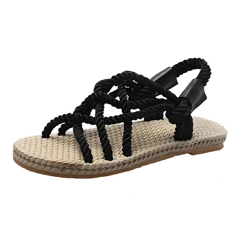 Boho Woven Rope Sandals: Stylish, Breathable Summer Flats for Women by Wave & Hang