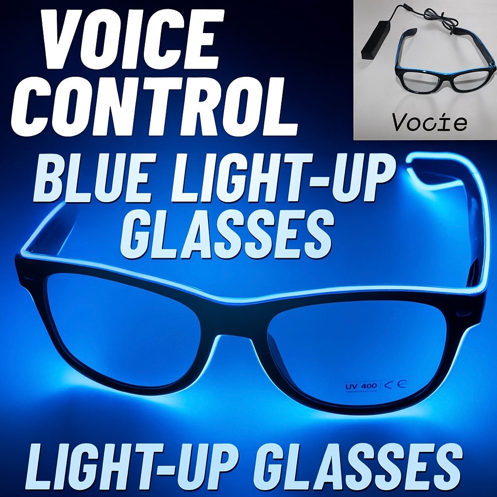 LED Neon Glasses – Voice-Activated Party Shades for Raves by Wave & Hang