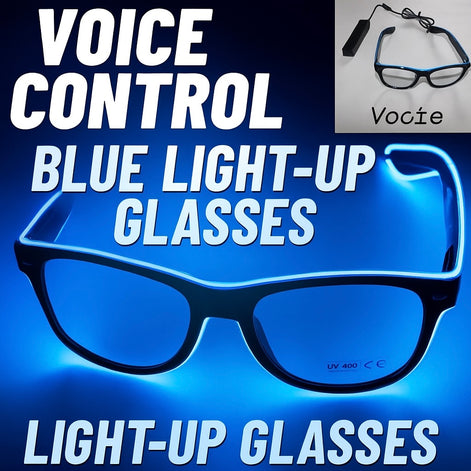 LED Neon Glasses – Voice-Activated Party Shades for Raves by Wave & Hang