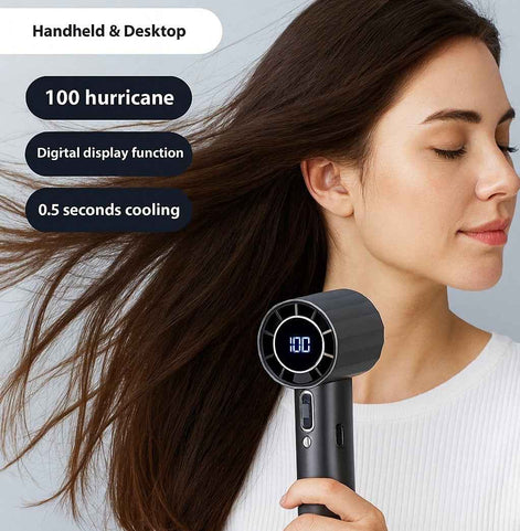 Portable Mini Handheld Fan – USB Rechargeable, Quiet, 6-Speed, Lightweight & Powerful Cooling