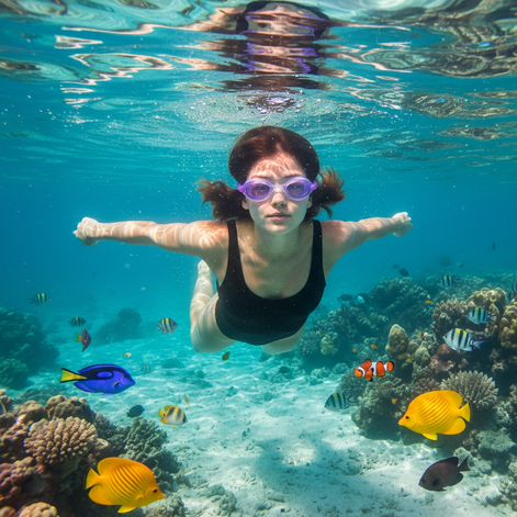 Outdoor Swimming Goggles Anti-Fog Waterproof for Water Sports by Wave & Hang