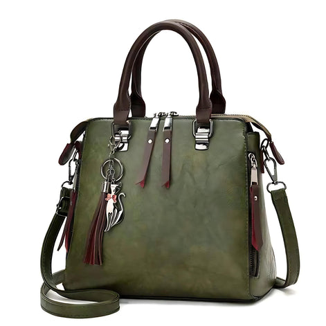 Charming Cat Tote Bag – Stylish PU Leather Purse for Women by Wave & Hang