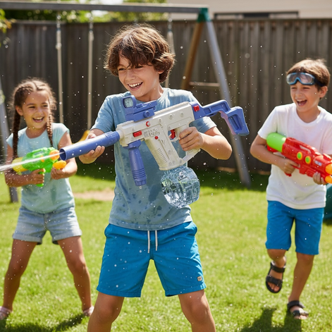Summer Electric Automatic Water Gun – High-Pressure Rechargeable Blaster by Wave & Hang