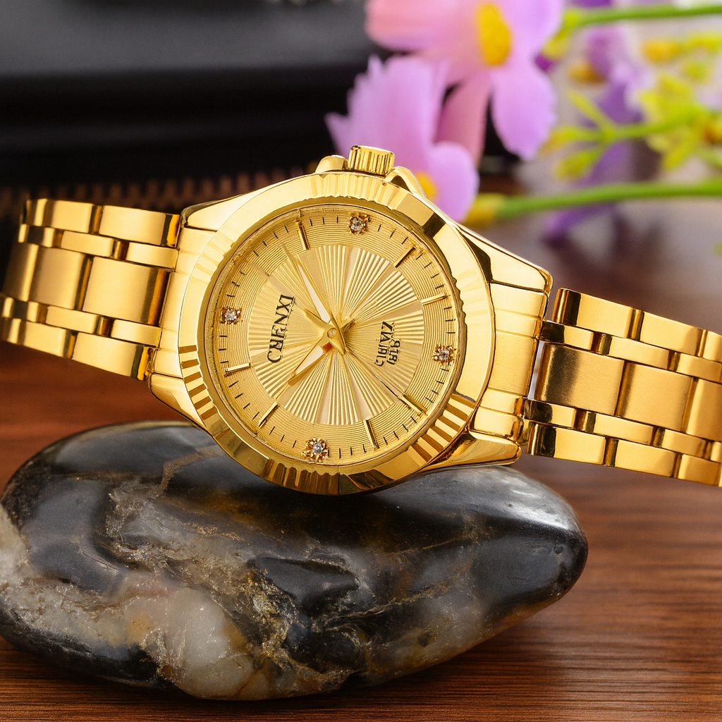 Couple’s Waterproof Quartz Watch – Deluxe Morning Edition, Unisex by Wave & Hang