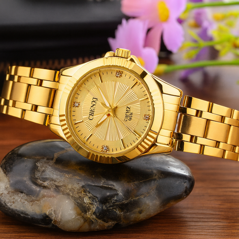 Couple’s Waterproof Quartz Watch – Deluxe Morning Edition, Unisex by Wave & Hang