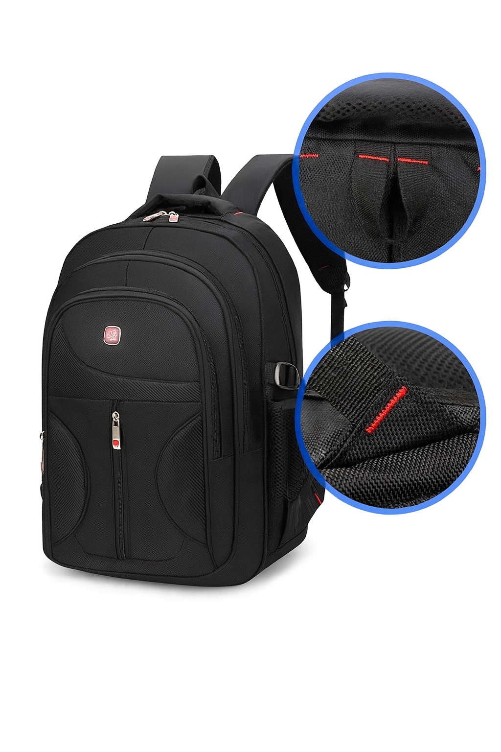 💼 Sleek Black Laptop Backpack – Durable, Waterproof & Multi-Purpose