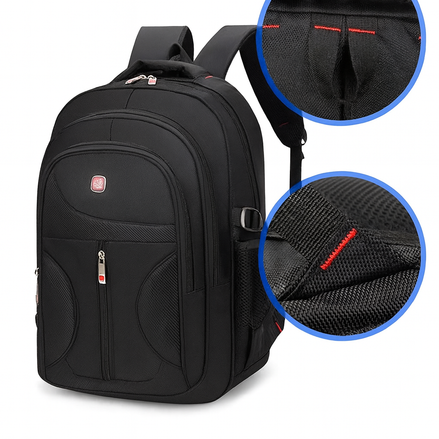 Sleek Black Laptop Backpack – Durable, Waterproof & Multi-Purpose