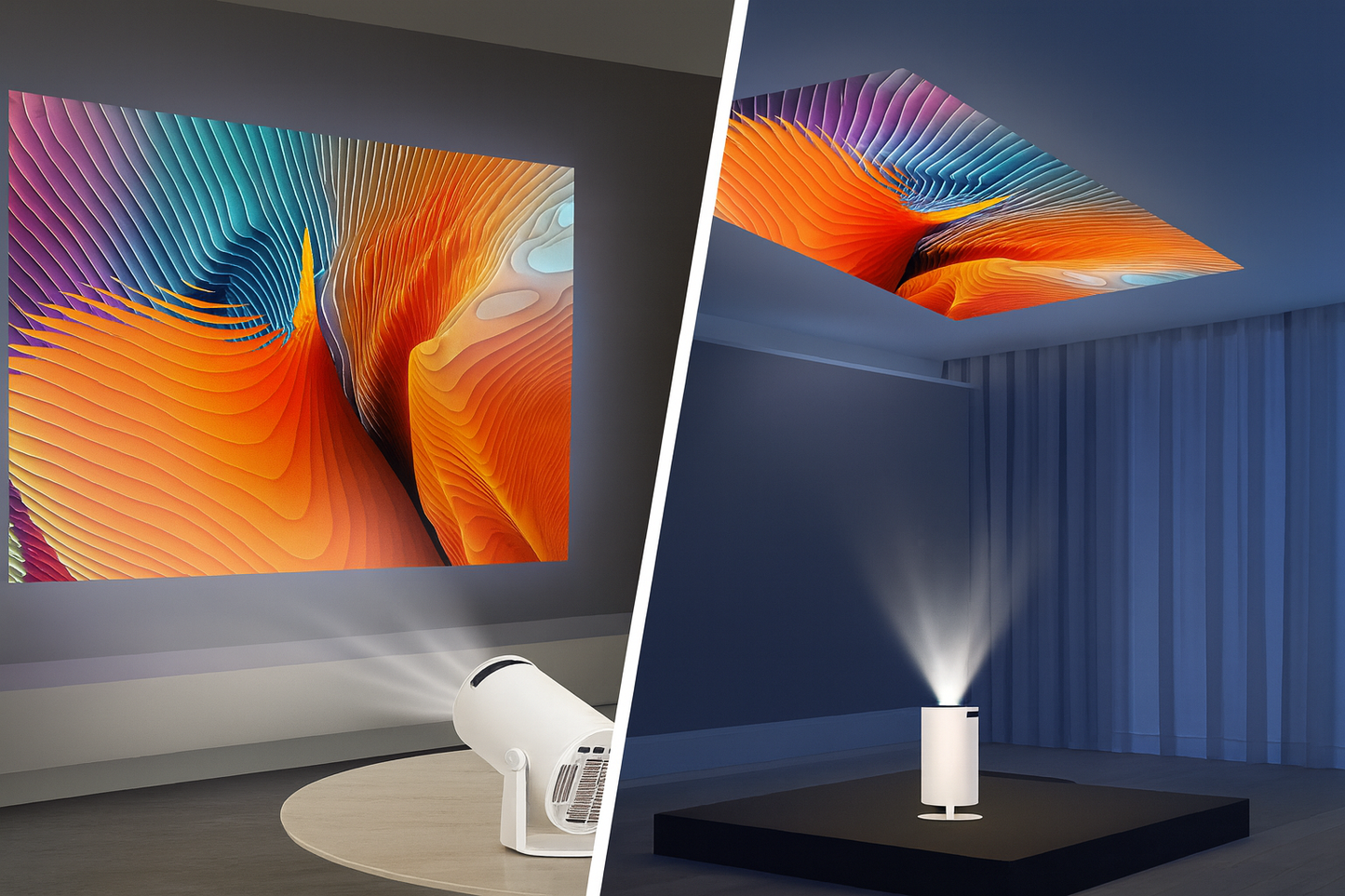 CosyCove™ 4K Mini Projector – Portable Smart Projector with WiFi 6, BT 5.0, Android 11 & 180° Rotatable Design