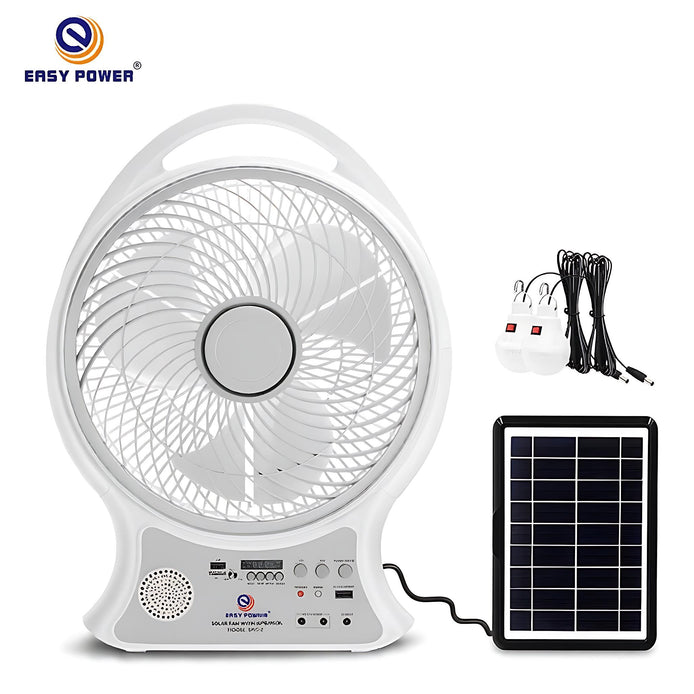 12-Inch Solar-Powered Fan | Ultimate Cooling for Outdoor Fun by Wave & Hang