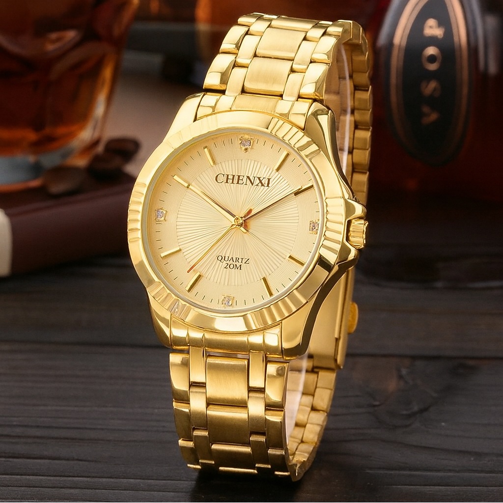 Couple’s Waterproof Quartz Watch – Deluxe Morning Edition, Unisex by Wave & Hang