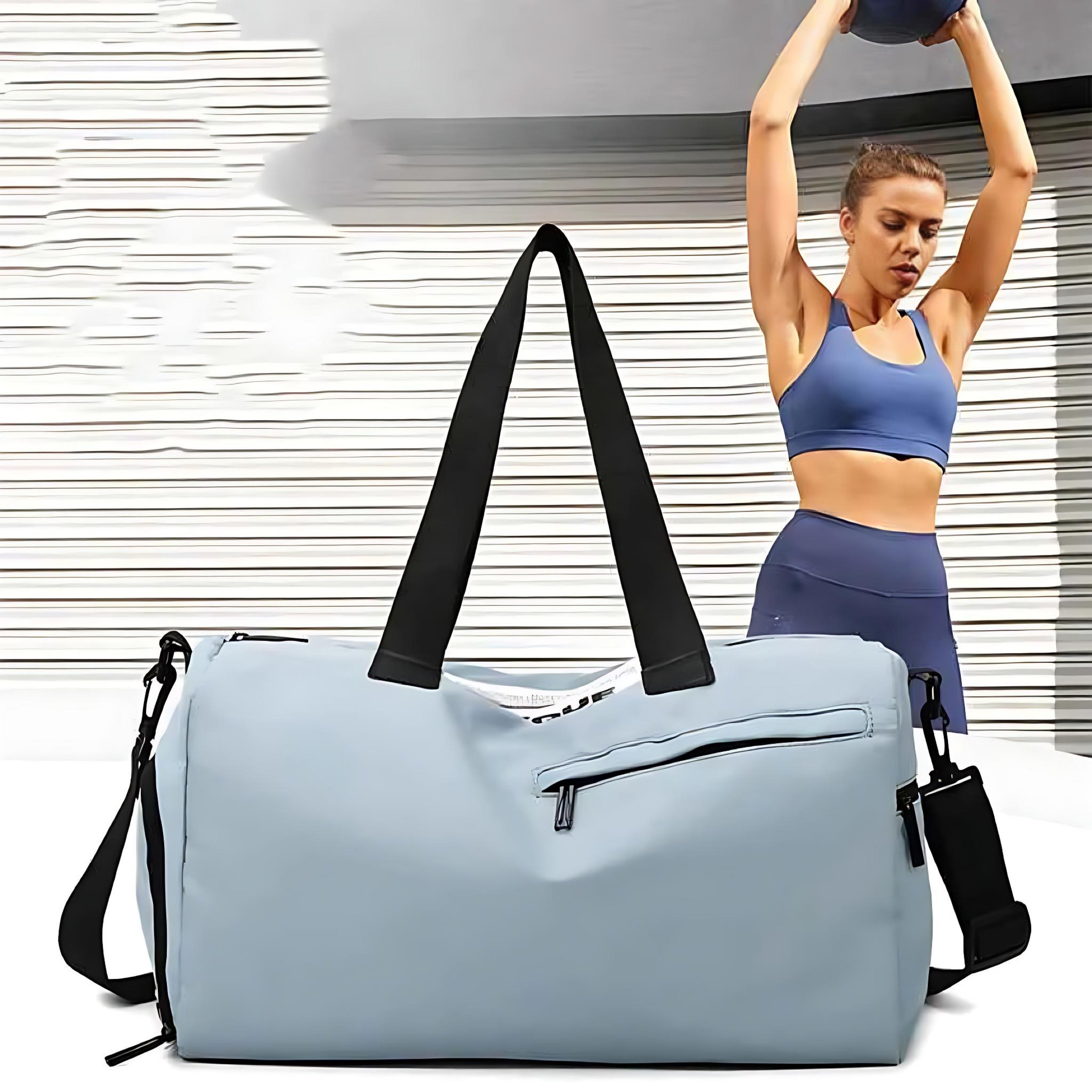 Waterproof Sports Gym Bag With Wet Pocket And Shoe Compartment Large Capacity Travel Duffle by Wave & Hang