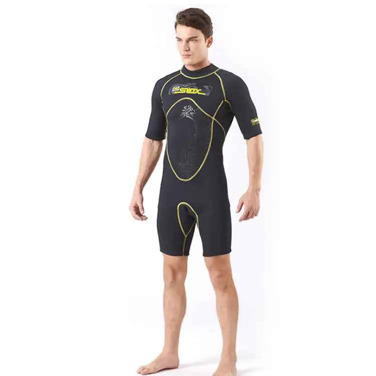 Pro Surf – Men’s Back Zipper Neoprene Wetsuit (Short Sleeve Diving Suit)