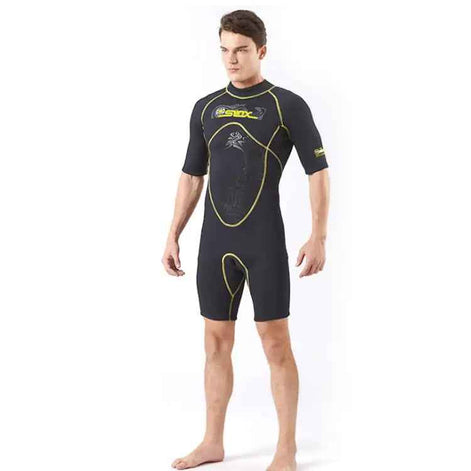 Pro Surf – Men’s Back Zipper Neoprene Wetsuit (Short Sleeve Diving Suit)