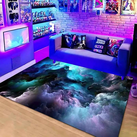 3D Galaxy Space Star Rug | Cosmic Area Carpet for Living Room Decor