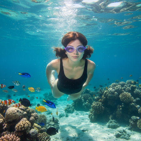 Outdoor Swimming Goggles Anti-Fog Waterproof for Water Sports by Wave & Hang