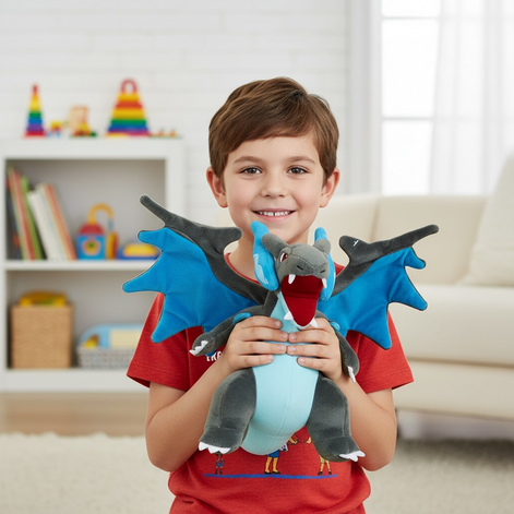 Pokémon Charizard Plush 25cm – Soft Stuffed Toy, XY Doll, Collectible Gift for Kids & Fans by Wave & Hang