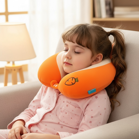 U-Shaped Memory Foam Neck Pillow With Animal Designs by Wave & Hang