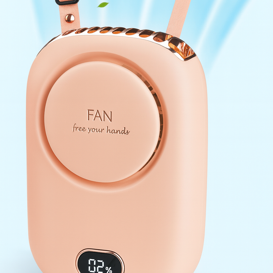 Portable Neck Fan USB Rechargeable Hands Free Mini Cooling Fan 135g Lightweight Ideal by Wave & Hang