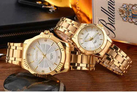Couple’s Waterproof Quartz Watch – Deluxe Morning Edition, Unisex