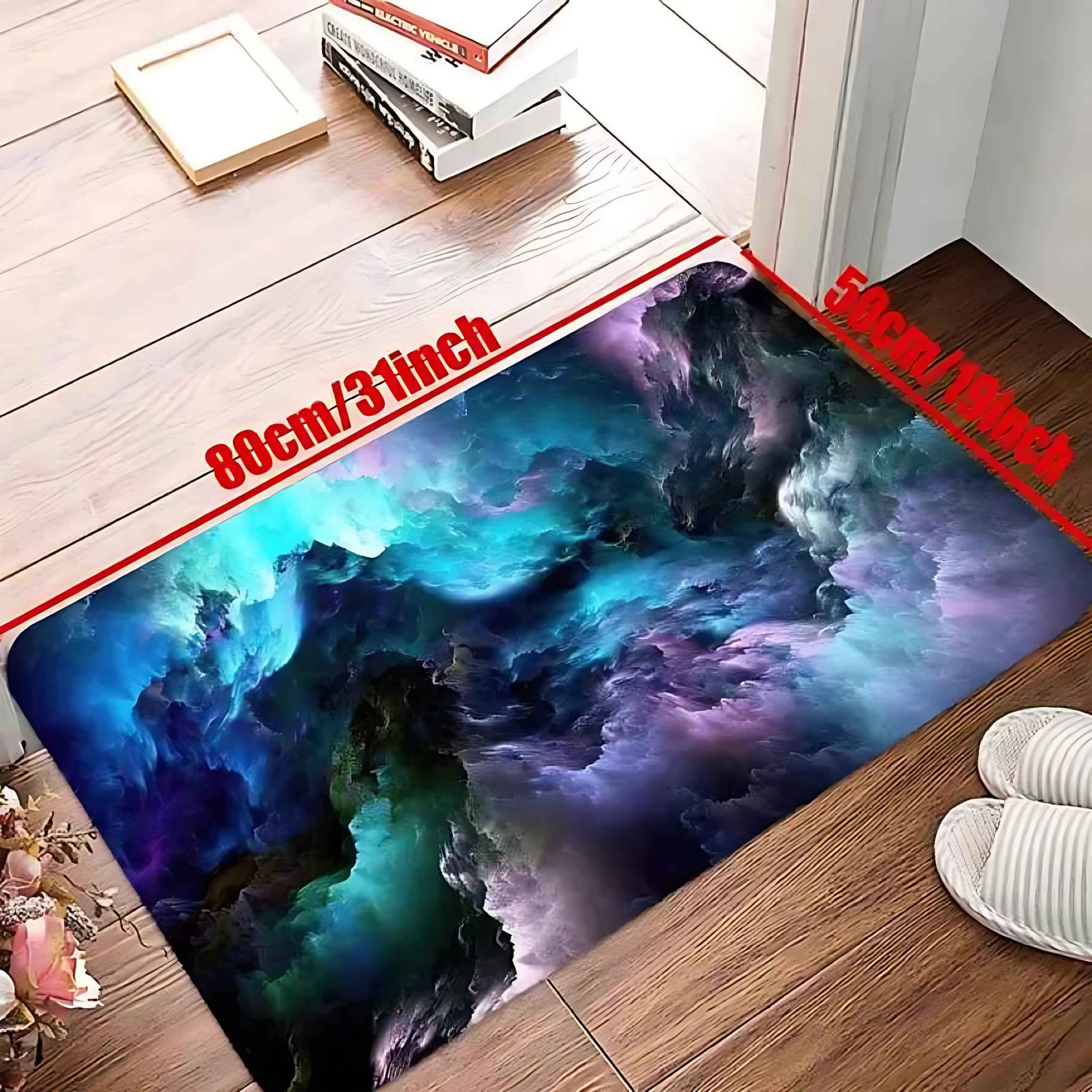 3D Galaxy Space Star Rug | Cosmic Area Carpet for Living Room Decor