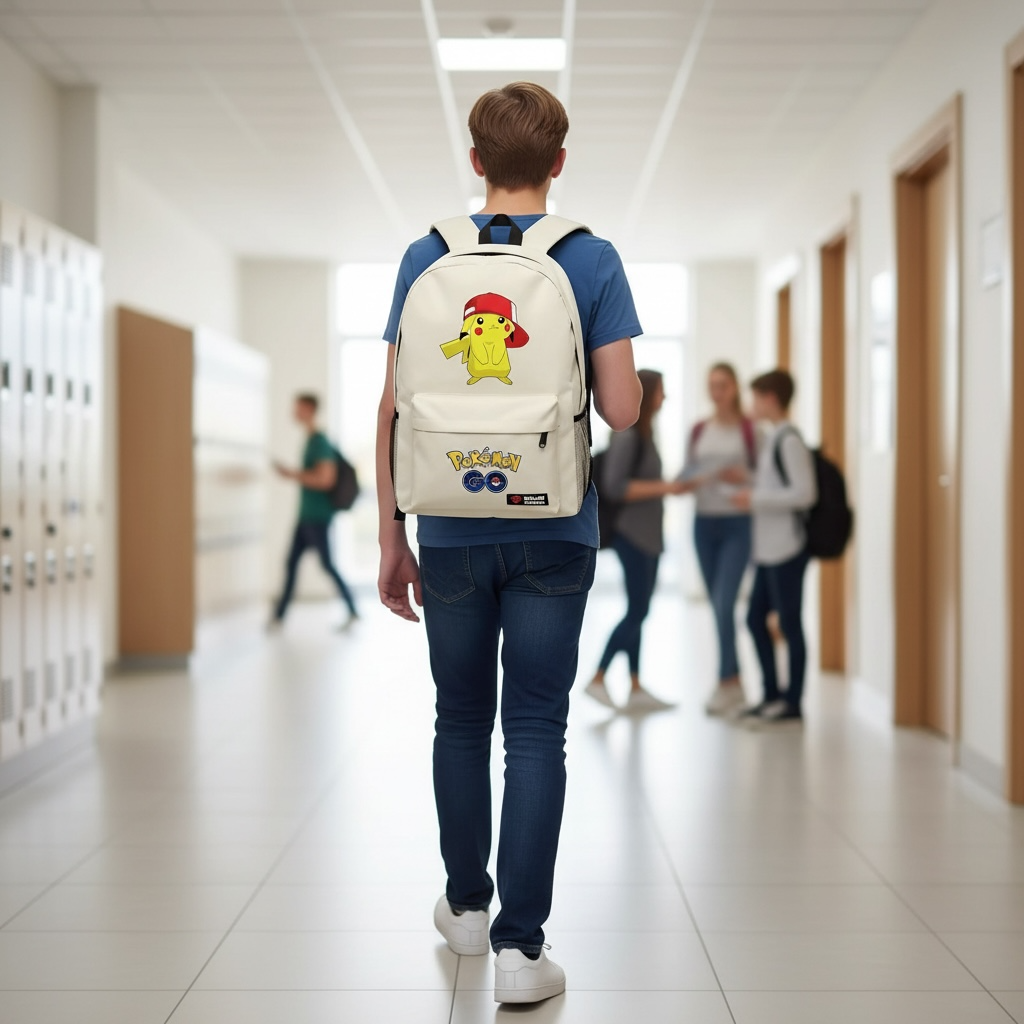 Pokémon Pikachu Backpack – Anime Style School Bag for Students & Fans (Unisex) by Wave & Hang