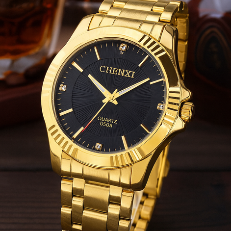 Couple’s Waterproof Quartz Watch – Deluxe Morning Edition, Unisex by Wave & Hang