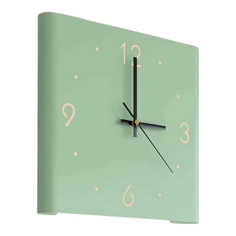 Modern Silent Quartz Wall Clock | Elegant LED Design for Home by Wave & Hang