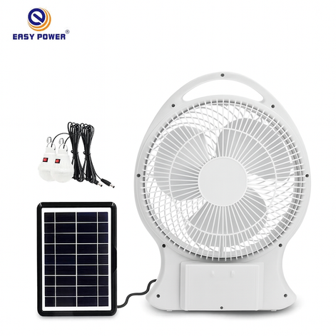 12-Inch Solar-Powered Portable Fan with Dual Power | Outdoor, Camping & Emergency Use