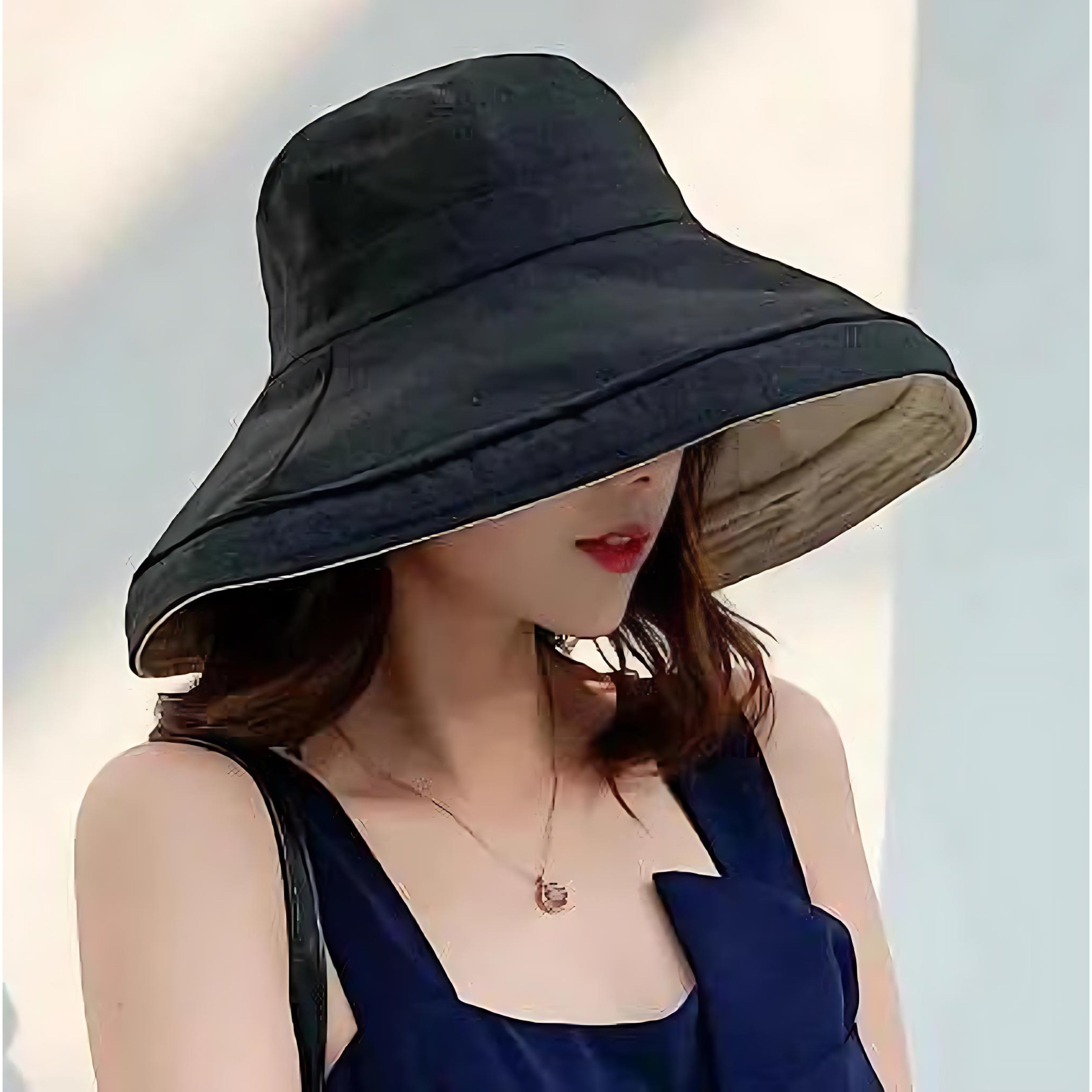 Women's UV Protection Sun Hat | Stylish Wide Brim Shield by Wave & Hang