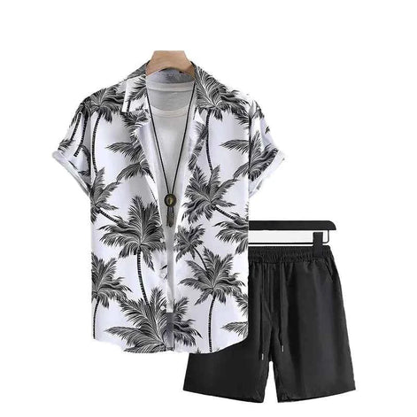 Men's 3D Print Beach Set | Tropical Style & Comfort by Wave & Hang