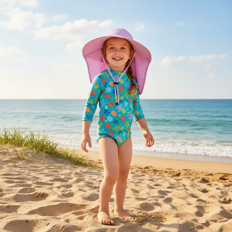 Kids UPF 50+ Sun Hat | Ultimate UV Shield for Summer Fun by Wave & Hang