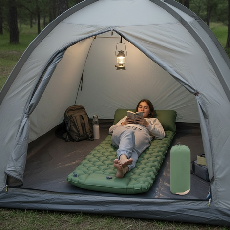 CXHSFNAL Ultralight Sleeping Pad – Quick 30s Inflate for Camping