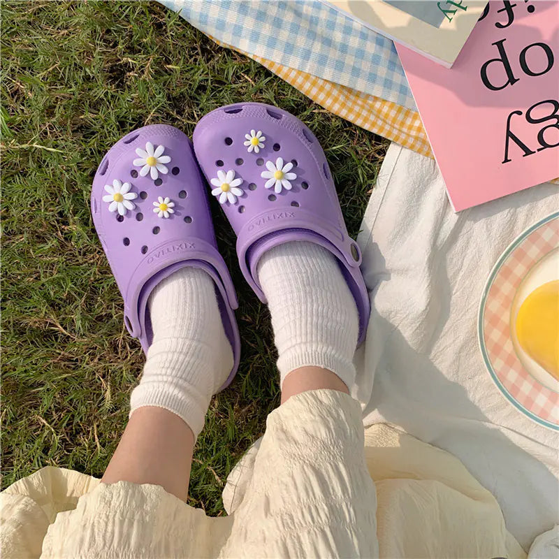 🌸 Summer Floral Non-Slip Slippers – Lightweight EVA Sandals for Beach, Home & Outdoor Fun