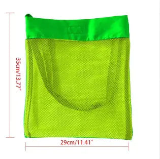 Summer Portable Mesh Beach Bag – Lightweight Toy & Shell Organizer for Kids