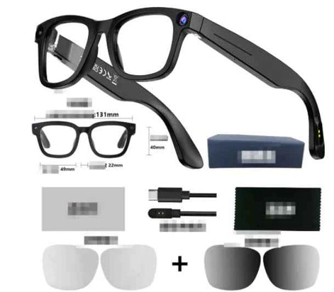 AI Tech Smart Glasses - HD Video Recording & Touch Controls