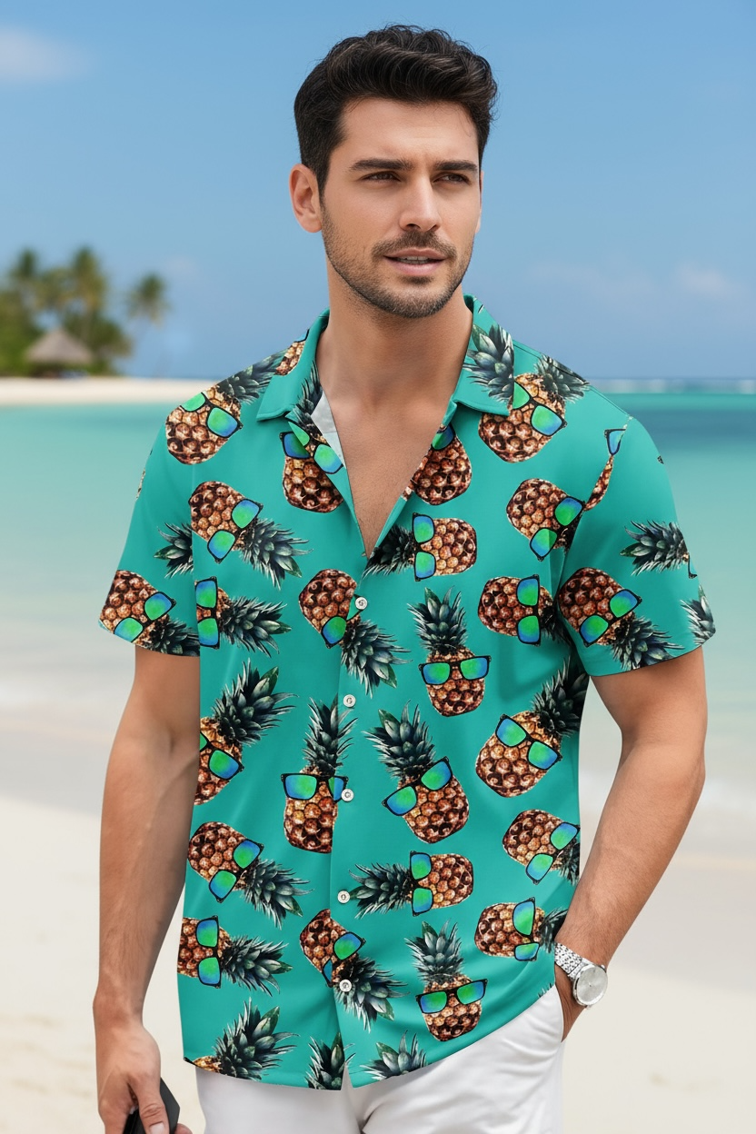 Men’s Hawaiian Pineapple Shirt | Fun & Breezy Summer Style by Wave & Hang