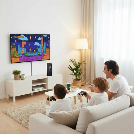 Atlantic 4K GameStick – 20,000 Retro Games for Family Fun by Wave & Hang