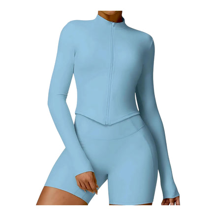 Women’s Long Sleeve Yoga Wear – Tight Fit, Breathable & Stretch by Wave & Hang