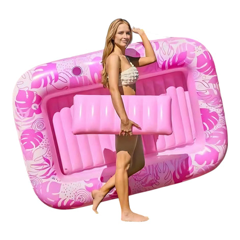 Inflatable Pool Floating Bed With Backrest For Adults by Wave & Hang