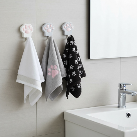 Cat Paw Wall Hook – Creative Punch-Free Towel & Key Hanger by Wave & Hang