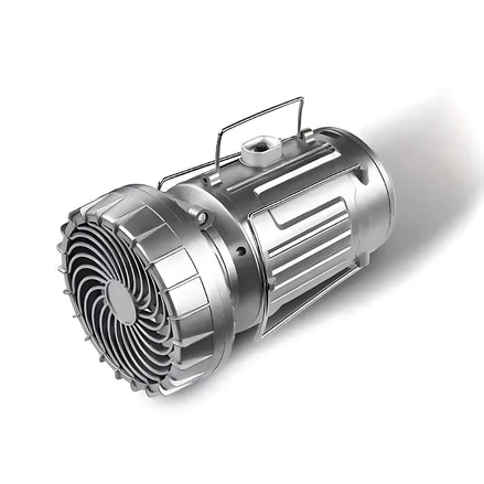 Portable Hand Crank Solar Lantern with Fan & USB Charger – LED Camping Light for Outdoor & Emergency Use by Wave & Hang