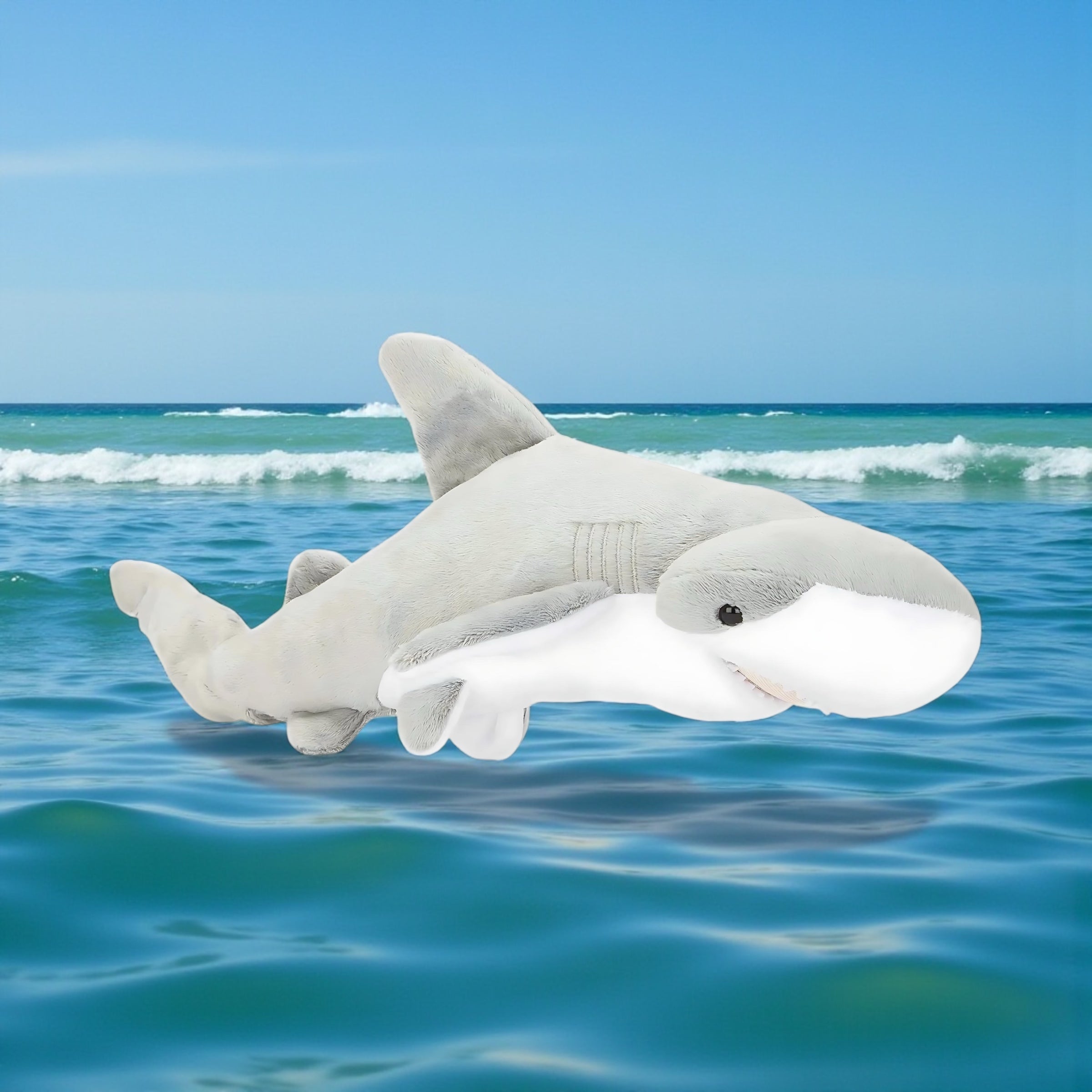 Wildlife Tree 12-Inch Bonnethead Shark Plush Realistic Toy by Wave & Hang