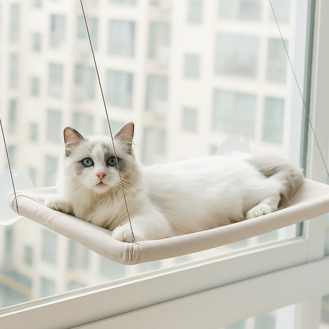 Pet Window Hammock – Cat Hanging Bed by Wave & Hang