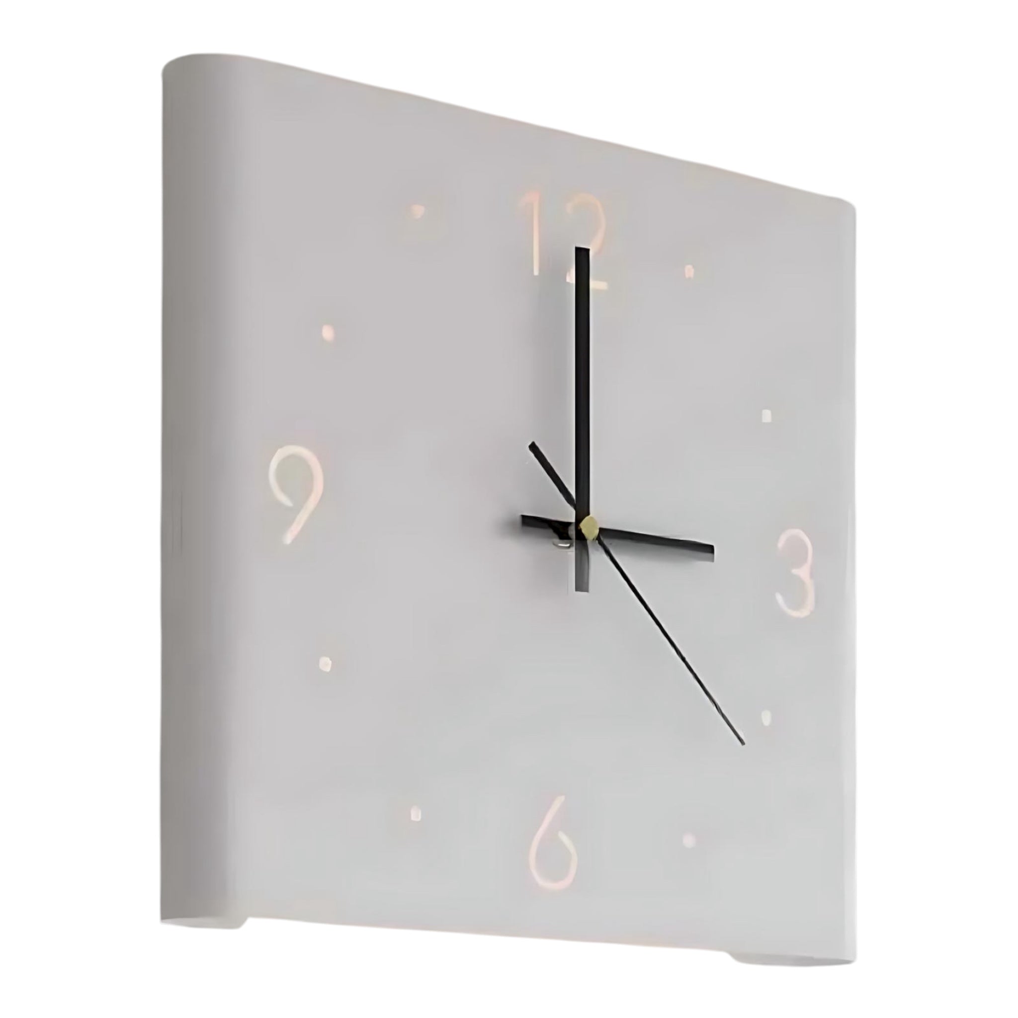 Modern Silent Quartz Wall Clock | Elegant LED Design for Home by Wave & Hang