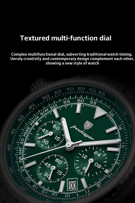 Luxury Waterproof Luminous Chronograph Watch for Men – Multi-Functional Sports & Business Design