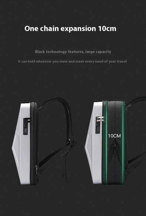 Cyber Laptop Backpack – Anti-Theft, Hard Shell, USB Charging, 14-Inch Travel Bag by Wave & Hang