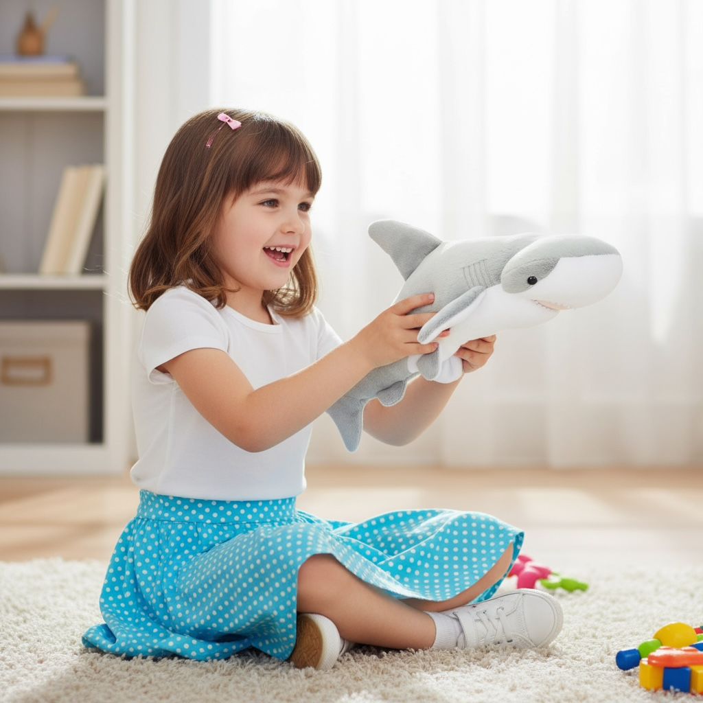 Wildlife Tree 12-Inch Bonnethead Shark Plush Realistic Toy by Wave & Hang