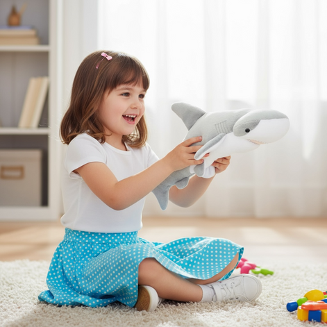 Wildlife Tree 12-Inch Bonnethead Shark Plush Realistic Toy by Wave & Hang