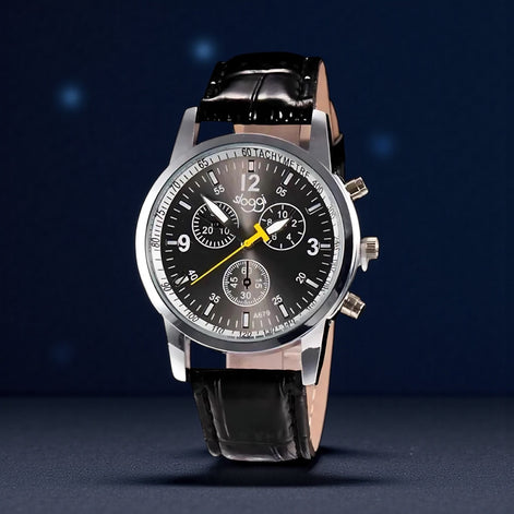 Unisex Fashion Leather Quartz Watch – Casual & Elegant Style by Wave & Hang