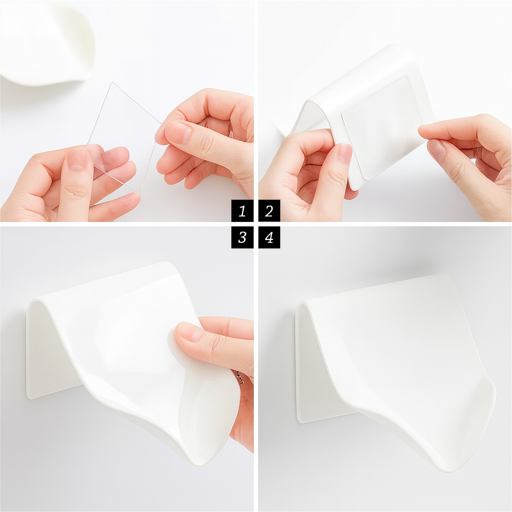 Multifunctional Soap Box Hanger Organizer – Wall-Mounted Bathroom Accessory by Wave & Hang